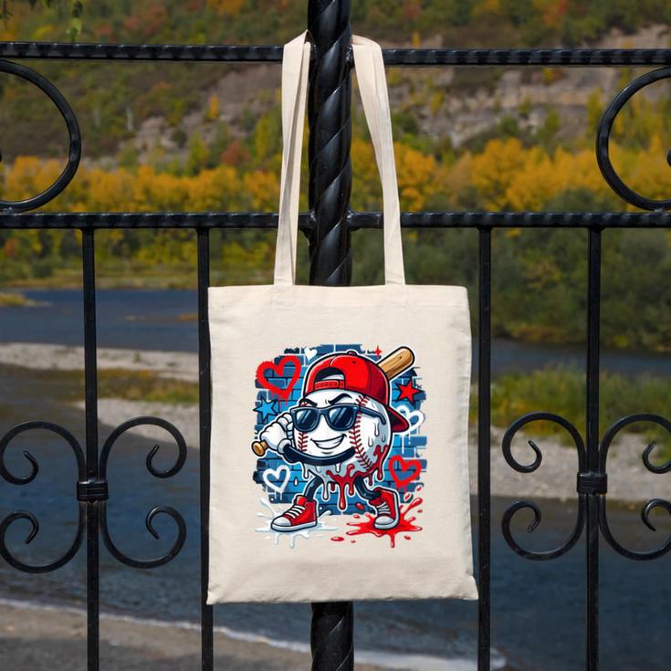 Baseball Drip Icecream Heart Valentine Day Boys Kids Red Canvas Tote Bag Baseball Drip Icecream Heart Valentine Day Boys Kids Red Canvas Tote Bag