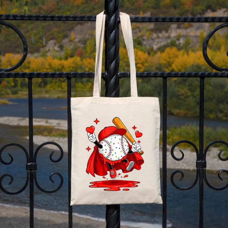 Baseball Drip Icecream Youth Boy Valentine Canvas Tote Bag