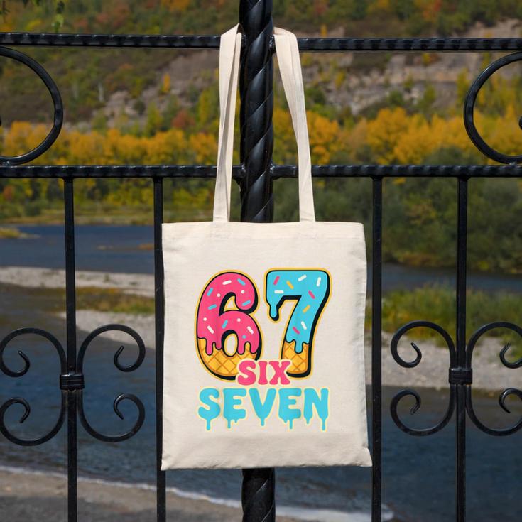 Baseball Drip Number 67 Player Trendy 6 7 Meme Canvas Tote Bag