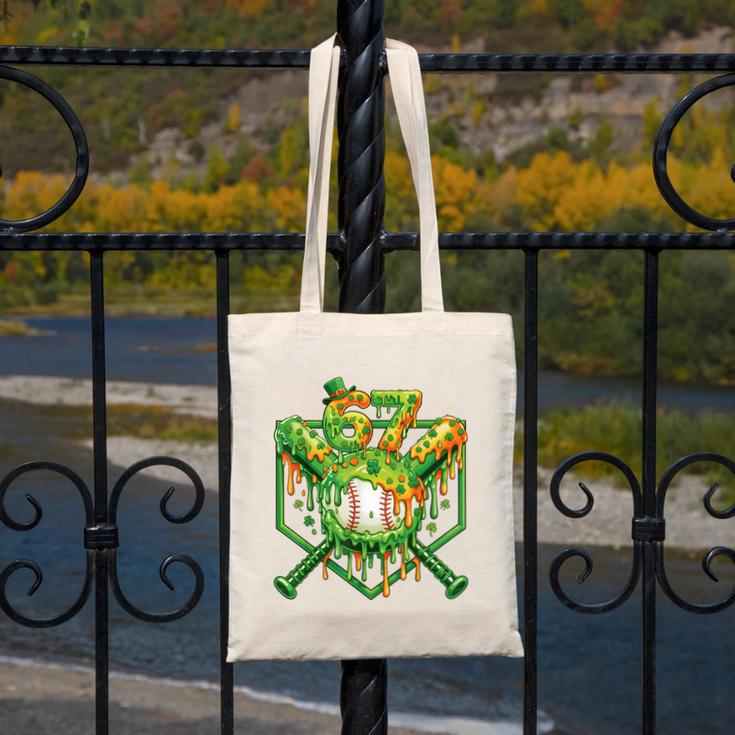 Baseball Drip St Patricks Day Boys Baseball St Patricks Day Canvas Tote Bag