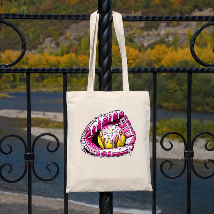 Baseball Glove Drip Shirt Ice Cream Dripping Girls Pocket Premium Canvas Tote Bag Baseball Glove Drip Shirt Ice Cream Dripping Girls Pocket Premium Canvas Tote Bag