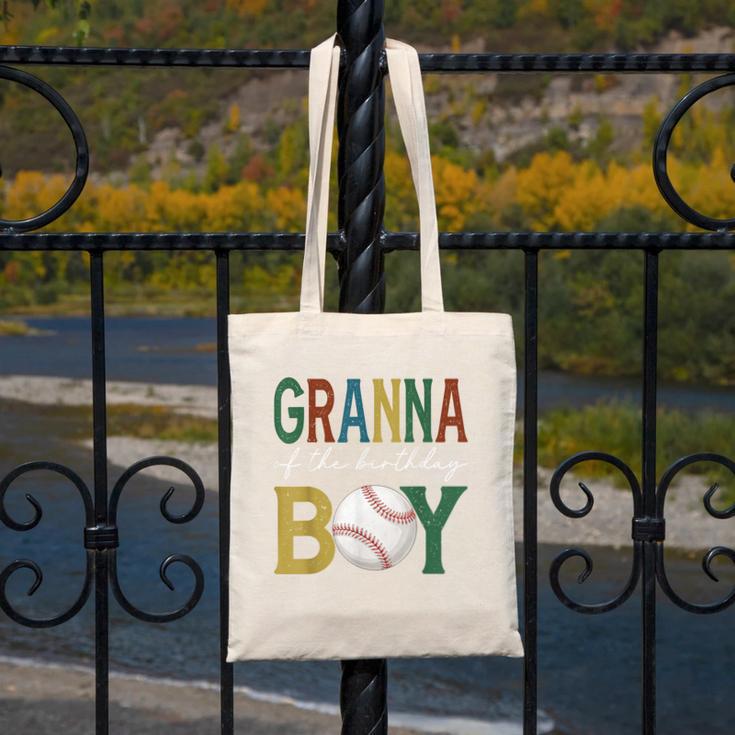 Baseball Granna Of The Birthday Boy Family Matching Canvas Tote Bag Baseball Granna Of The Birthday Boy Family Matching Canvas Tote Bag
