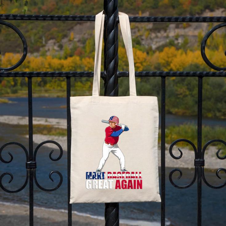 Make Baseball Great Again Donald Trump Baseball Canvas Tote Bag