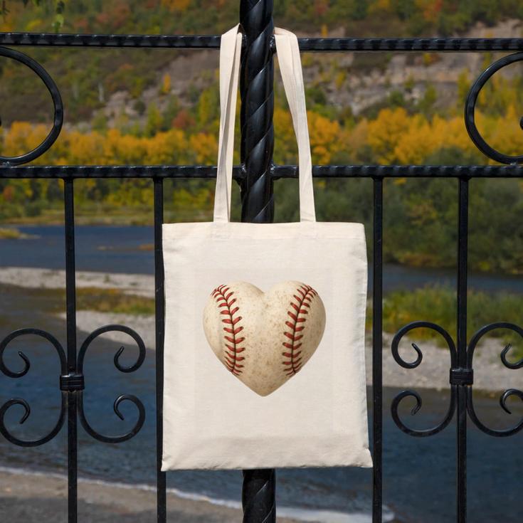 Baseball Heart Shape Valentines Day Love Boys Kids Men Canvas Tote Bag Baseball Heart Shape Valentines Day Love Boys Kids Men Canvas Tote Bag