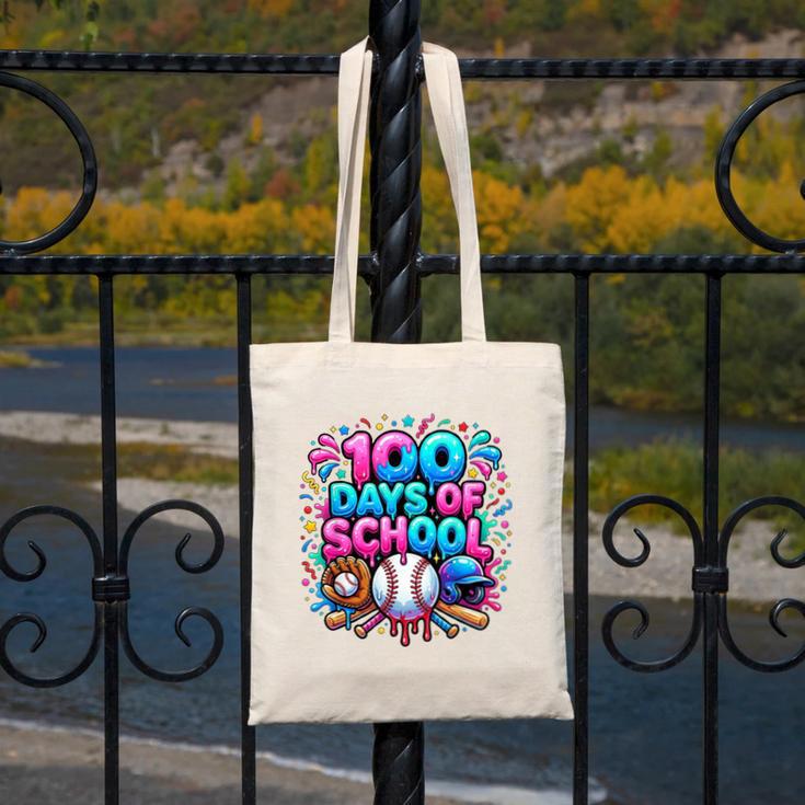 Baseball Ice Cream Drip 100 Days Of School Student Teacher Canvas Tote Bag Baseball Ice Cream Drip 100 Days Of School Student Teacher Canvas Tote Bag
