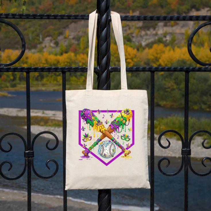 Baseball Ice Cream Drip Boys Mardi Gras Carnival Party Mask Canvas Tote Bag Baseball Ice Cream Drip Boys Mardi Gras Carnival Party Mask Canvas Tote Bag