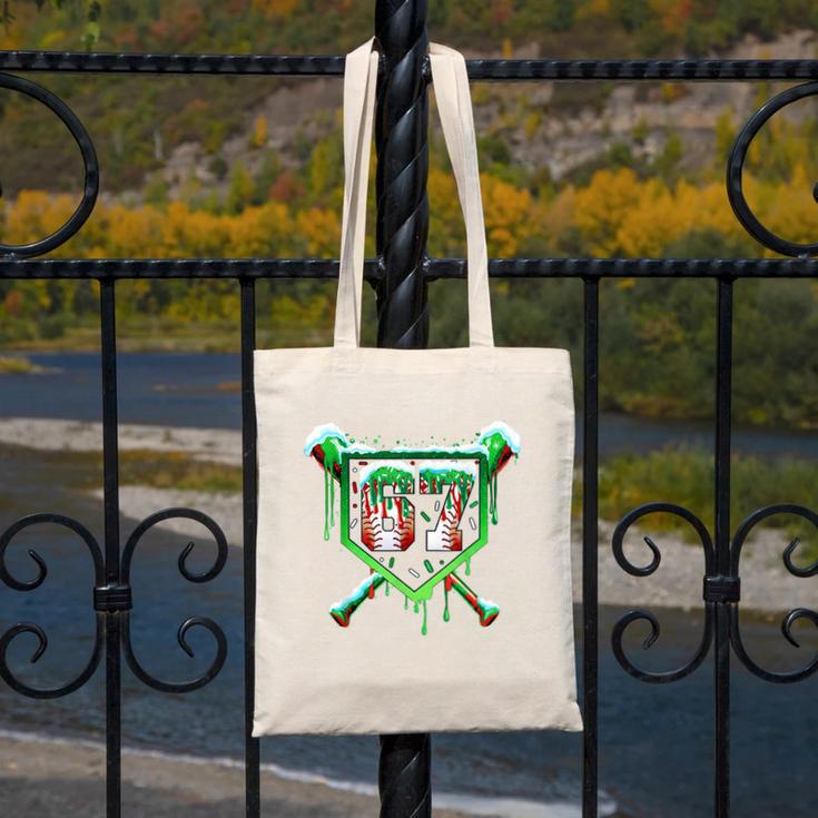 Baseball Ice Cream Drip Number 67 Six Seven Meme Christmas Canvas Tote Bag