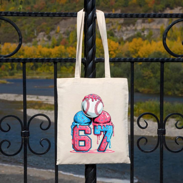 Baseball Ice Cream Drip Six Seven Gen Alpha Meme 67 Canvas Tote Bag Baseball Ice Cream Drip Six Seven Gen Alpha Meme 67 Canvas Tote Bag