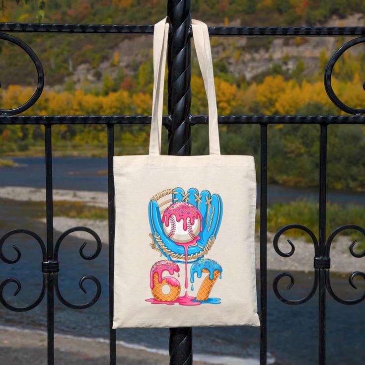 Baseball Ice Cream Drip Six Seven Gen Alpha Slang Meme 67 Canvas Tote Bag Baseball Ice Cream Drip Six Seven Gen Alpha Slang Meme 67 Canvas Tote Bag