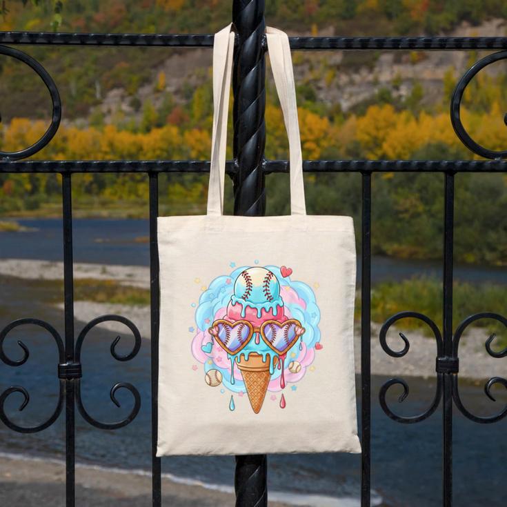 Baseball Ice Cream Heart Sunglasses Youth Boys Valentine Canvas Tote Bag Baseball Ice Cream Heart Sunglasses Youth Boys Valentine Canvas Tote Bag
