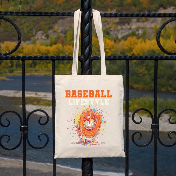 Baseball Lifestyle Ice Cream Drip Baseball Glove Crossed Bat Canvas Tote Bag Baseball Lifestyle Ice Cream Drip Baseball Glove Crossed Bat Canvas Tote Bag
