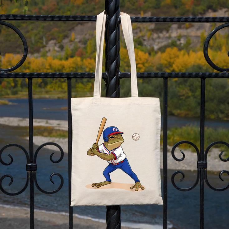 Baseball Puerto Rico Patriotic Flag Boricua Baseball Player Canvas Tote Bag