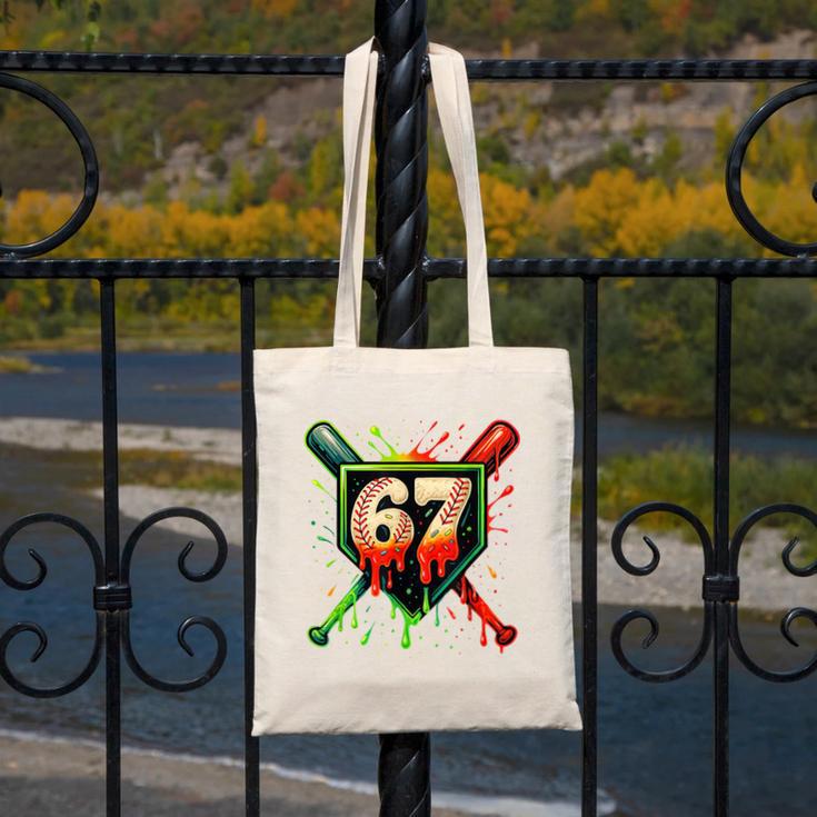 Baseball Six Seven 67 Meme Ice Cream Drip Xmas Men Women Canvas Tote Bag
