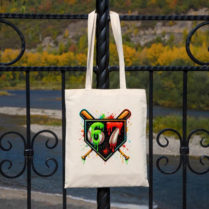 Baseball Six Seven 67 Meme Ice Cream Drip Xmas Women Men Canvas Tote Bag Baseball Six Seven 67 Meme Ice Cream Drip Xmas Women Men Canvas Tote Bag
