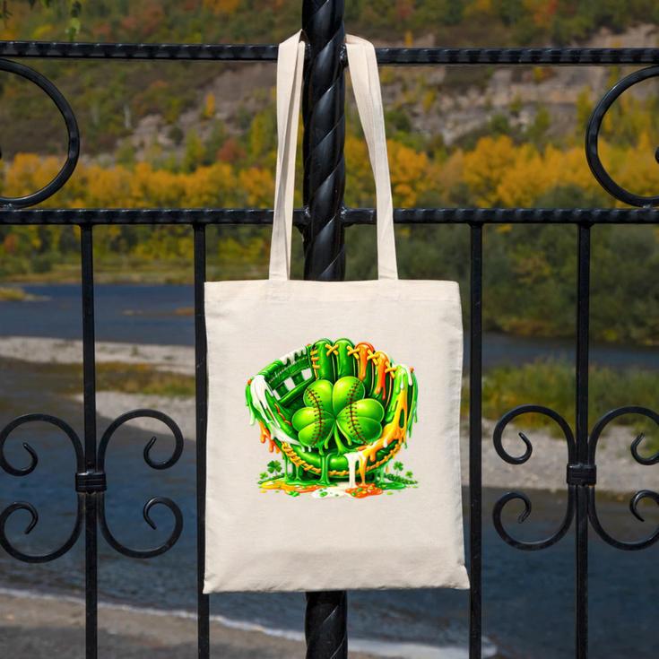 Baseball St Patricks Day Carnival Party Ice Cream Drip Boys Canvas Tote Bag