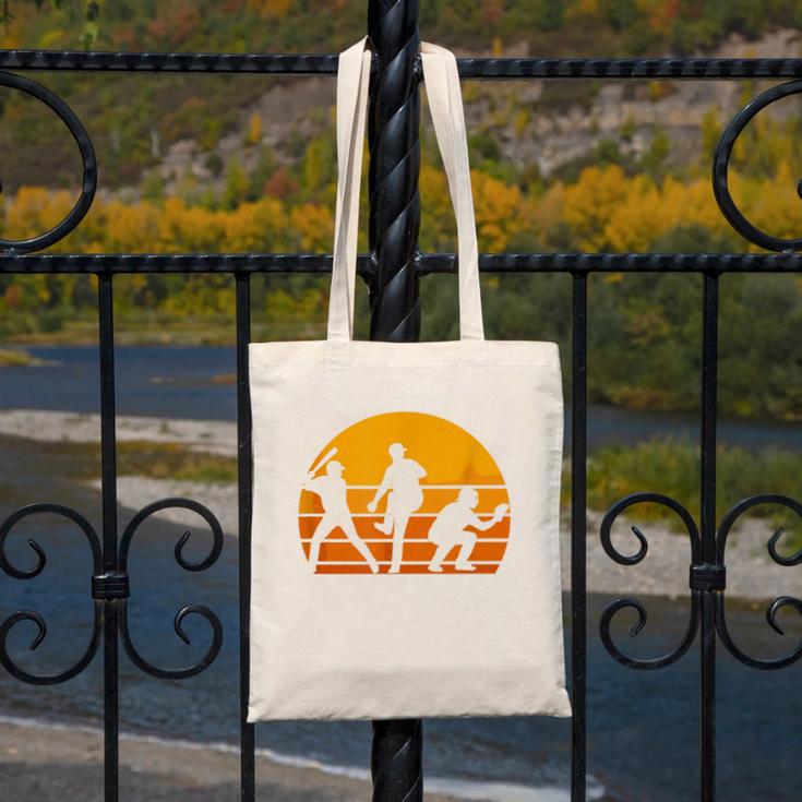 Baseball Tee Sunset Silhouette Players Men Women Kids Canvas Tote Bag Baseball Tee Sunset Silhouette Players Men Women Kids Canvas Tote Bag