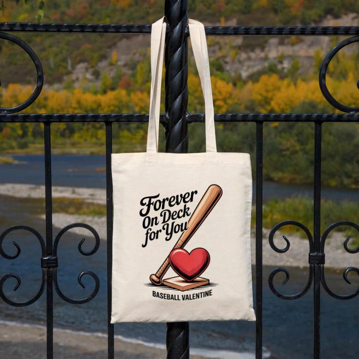Baseball Valentine Forever On Deck For You Tee Canvas Tote Bag Baseball Valentine Forever On Deck For You Tee Canvas Tote Bag
