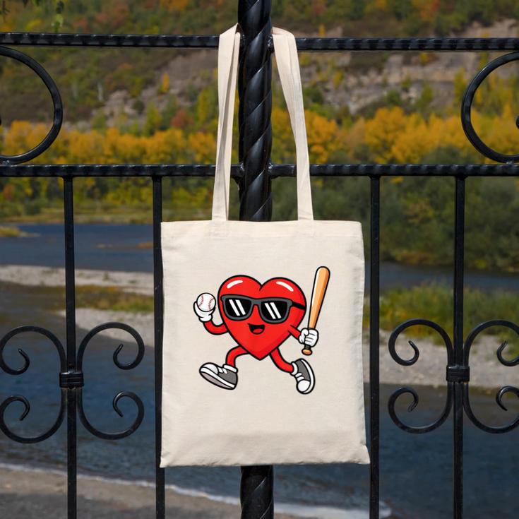 Baseball Valentines Day Heart Boys Sports Love Canvas Tote Bag