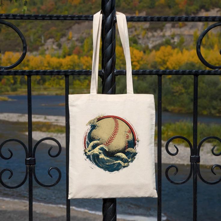 Baseball Waves Ocean Sports Baseball Fans Canvas Tote Bag Baseball Waves Ocean Sports Baseball Fans Canvas Tote Bag