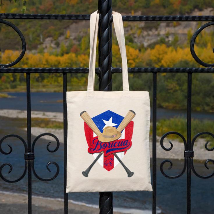 Boricua Puerto Rico Baseball Coqui Frog Pava Hat Fan Canvas Tote Bag Boricua Puerto Rico Baseball Coqui Frog Pava Hat Fan Canvas Tote Bag