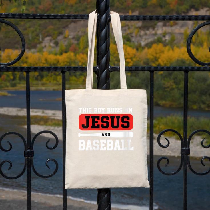This Boy Runs On Jesus And Baseball Christian Baseball Canvas Tote Bag This Boy Runs On Jesus And Baseball Christian Baseball Canvas Tote Bag