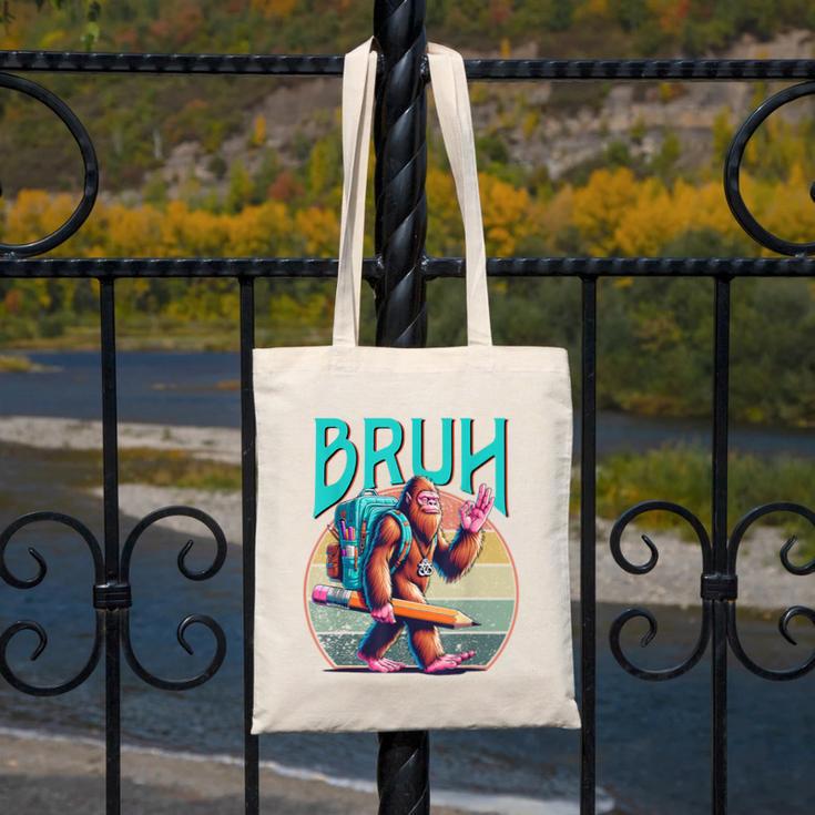 Boys Modern Bruh Big Foot Back To School Graphic Canvas Tote Bag Boys Modern Bruh Big Foot Back To School Graphic Canvas Tote Bag