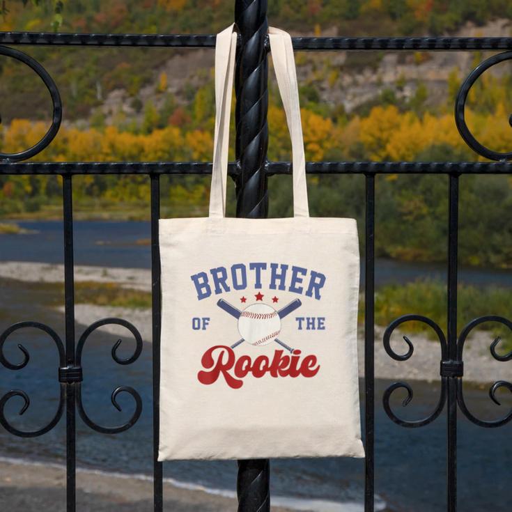 Brother Of Rookie 1st Birthday Baseball Boy Family Matching Canvas Tote Bag Brother Of Rookie 1st Birthday Baseball Boy Family Matching Canvas Tote Bag