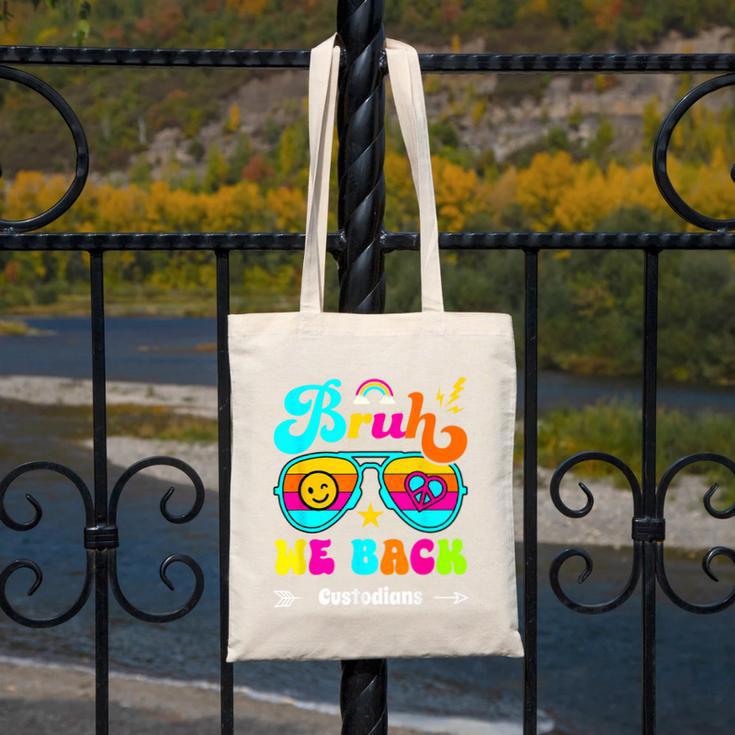 Bruh We Back Custodian Back To School Canvas Tote Bag