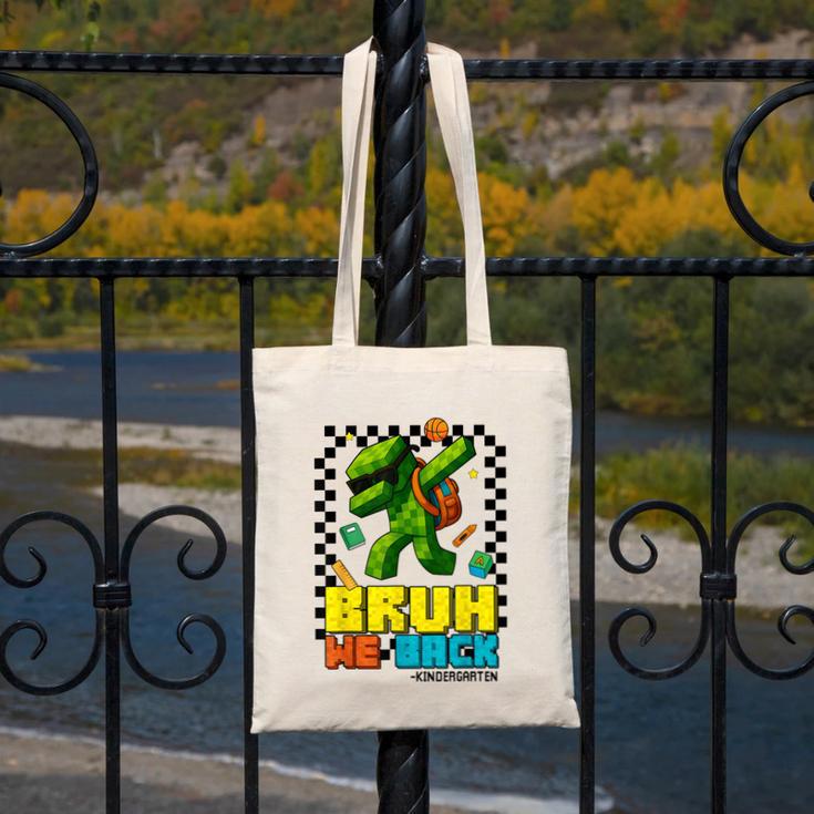 Bruh We Back Kindergarten Back To School Gamer Dabbing Boy Canvas Tote Bag Bruh We Back Kindergarten Back To School Gamer Dabbing Boy Canvas Tote Bag