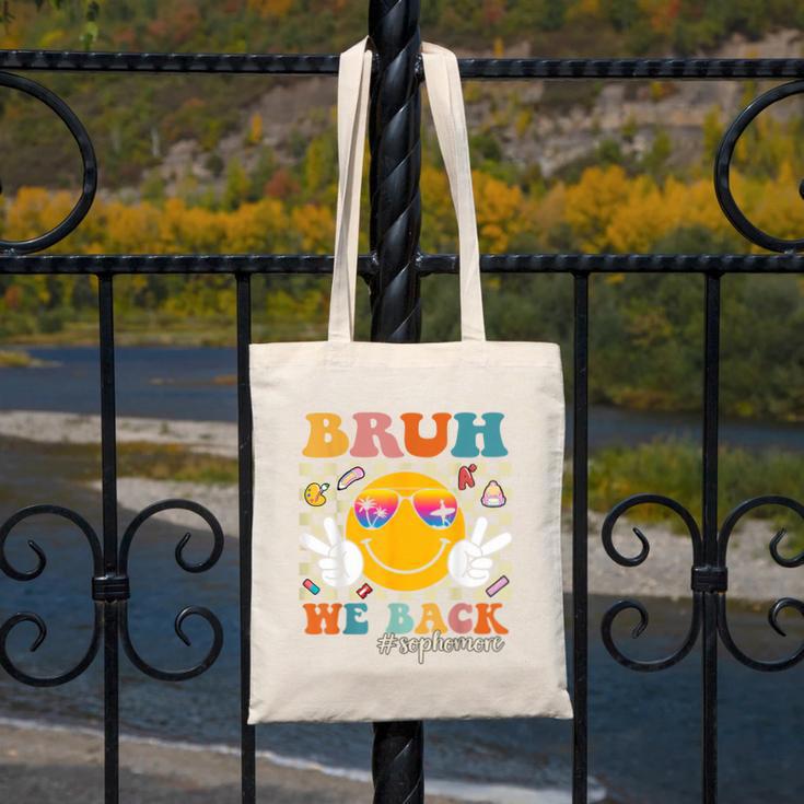 Bruh We Back Sophomore Retro Back To School Boys Girls Kids Canvas Tote Bag Bruh We Back Sophomore Retro Back To School Boys Girls Kids Canvas Tote Bag