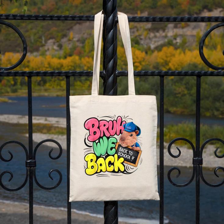 Bruh Wir UnterstüTzen Den Ersten Schulday Back To School Capybara Canvas Tote Bag Bruh Wir UnterstüTzen Den Ersten Schulday Back To School Capybara Canvas Tote Bag