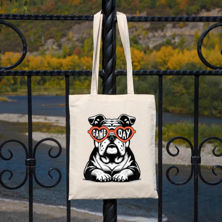 Bulldog Mascot Sports Fan Football Basketball Baseball Canvas Tote Bag