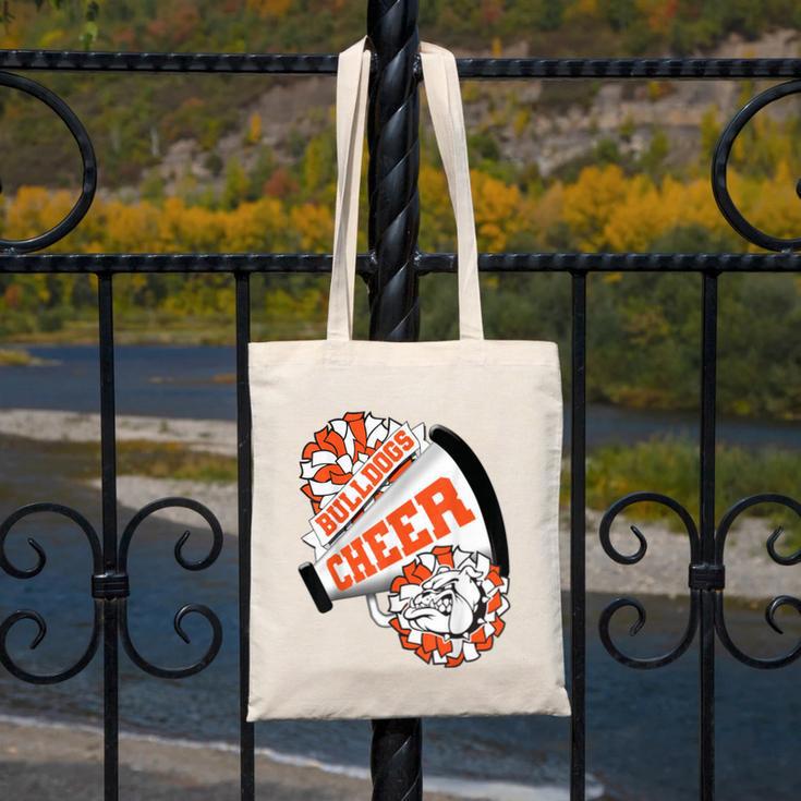 Bulldogs Cheerleading Back To School Cheer Team Orange Canvas Tote Bag Bulldogs Cheerleading Back To School Cheer Team Orange Canvas Tote Bag