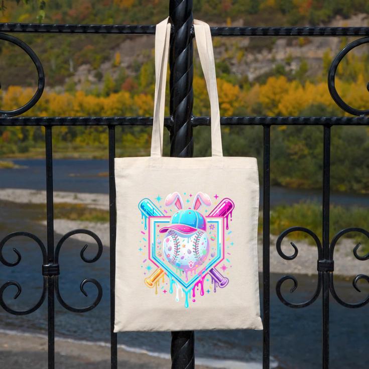 Bunny Baseball Hat With Ice Cream Easter Day Boys Kids Girls Canvas Tote Bag Bunny Baseball Hat With Ice Cream Easter Day Boys Kids Girls Canvas Tote Bag
