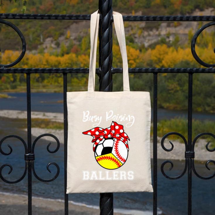 Busy Raising Ballers Baseball Softball Soccer Mom Premium Tri-Blend Canvas Tote Bag Busy Raising Ballers Baseball Softball Soccer Mom Premium Tri-Blend Canvas Tote Bag