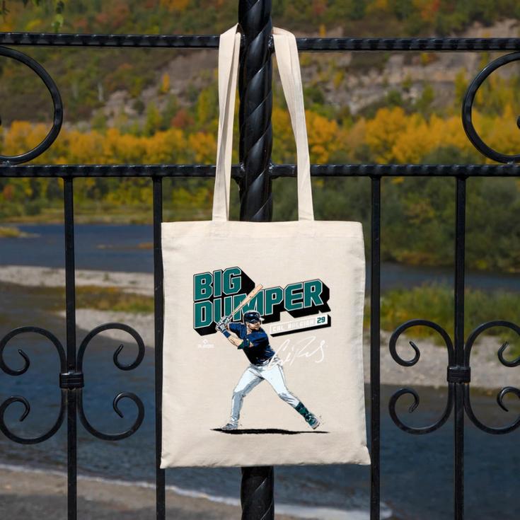 Cal Raleigh Seattle MLB Baseball Players MLBCRA205M Canvas Tote Bag