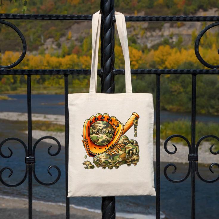 Camo Ice Cream Drip Baseball Stuff Baseball Drip Boys Canvas Tote Bag