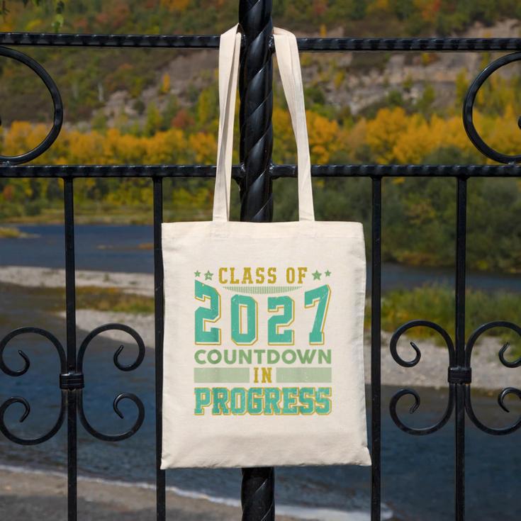 Class Of 2027 Countdown In Progress Fun Back To School Retro Canvas Tote Bag Class Of 2027 Countdown In Progress Fun Back To School Retro Canvas Tote Bag