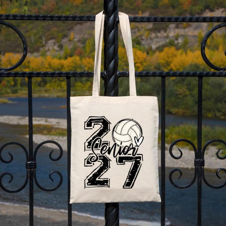 Class Of 2027 Volleyball Senior 2027 Back To School Canvas Tote Bag