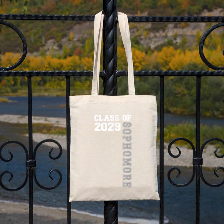 Class Of 2029 Sophomore 2029 Back To School Canvas Tote Bag