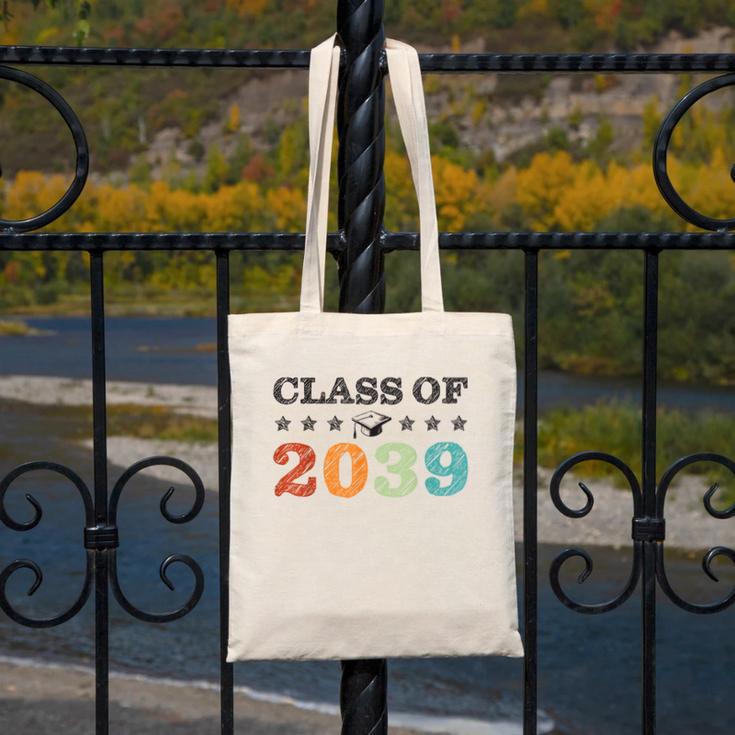 Class Of 2039 Grow With Me Back To School Graduation Canvas Tote Bag