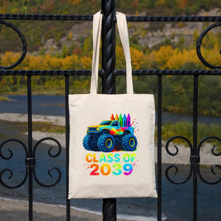 Class Of 2039 Monster Truck Kindergarten Back To School Boys Canvas Tote Bag Class Of 2039 Monster Truck Kindergarten Back To School Boys Canvas Tote Bag