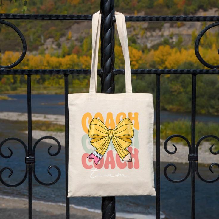 Coach Team Groovy Coquette Bow Cute Back To School Canvas Tote Bag Coach Team Groovy Coquette Bow Cute Back To School Canvas Tote Bag