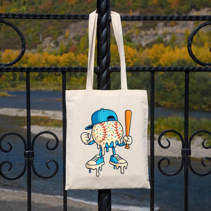 Cool Drip Baseball Shirt Youth Baseball Drip Canvas Tote Bag