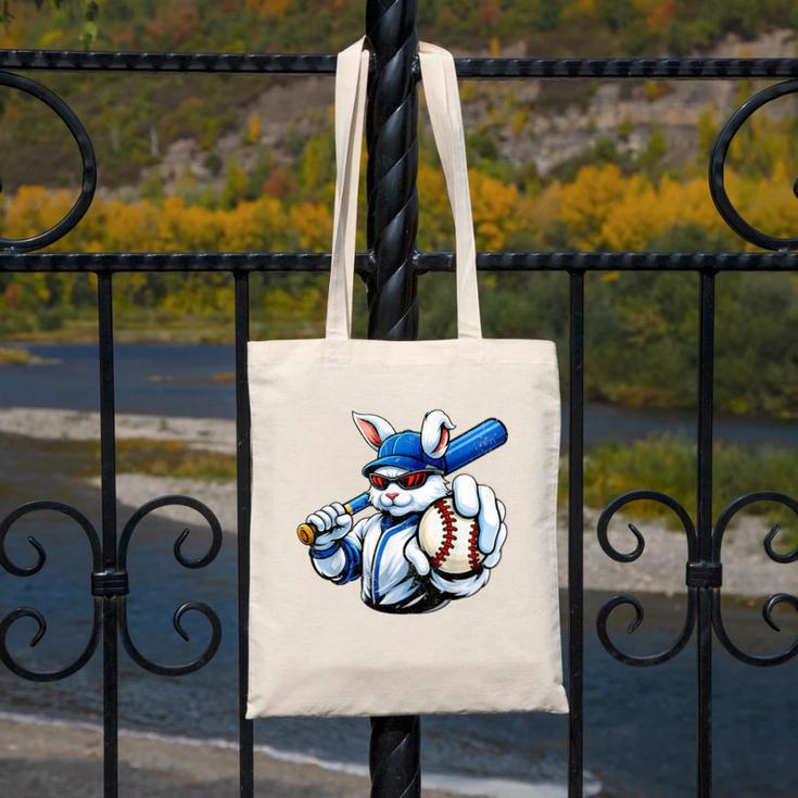 Cool Rabbit Baseball Easter Men Boy Toddler Kid Canvas Tote Bag