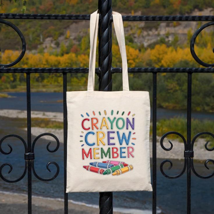 Crayon Crew Member Back To School Coloring Art Classes Canvas Tote Bag Crayon Crew Member Back To School Coloring Art Classes Canvas Tote Bag
