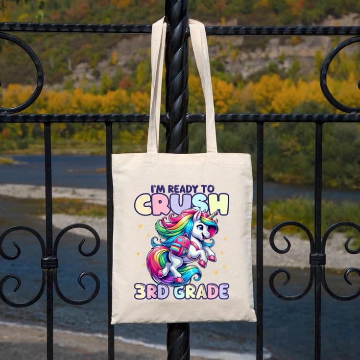 Crush 3rd Grade Girls Back To School Unicorn First Day Cute Canvas Tote Bag Crush 3rd Grade Girls Back To School Unicorn First Day Cute Canvas Tote Bag