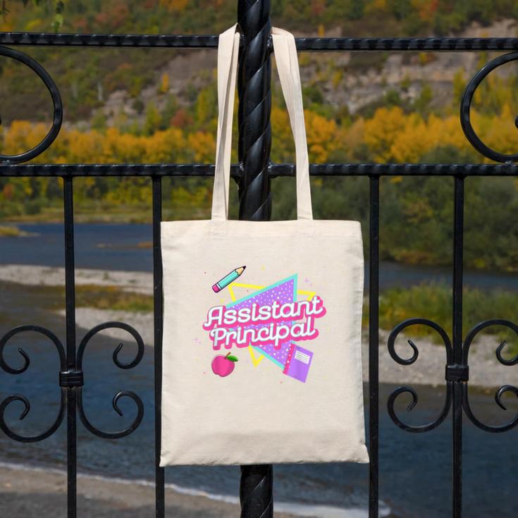Cute Assistant Principal Shirt 80's 90's Back To School Canvas Tote Bag Cute Assistant Principal Shirt 80's 90's Back To School Canvas Tote Bag
