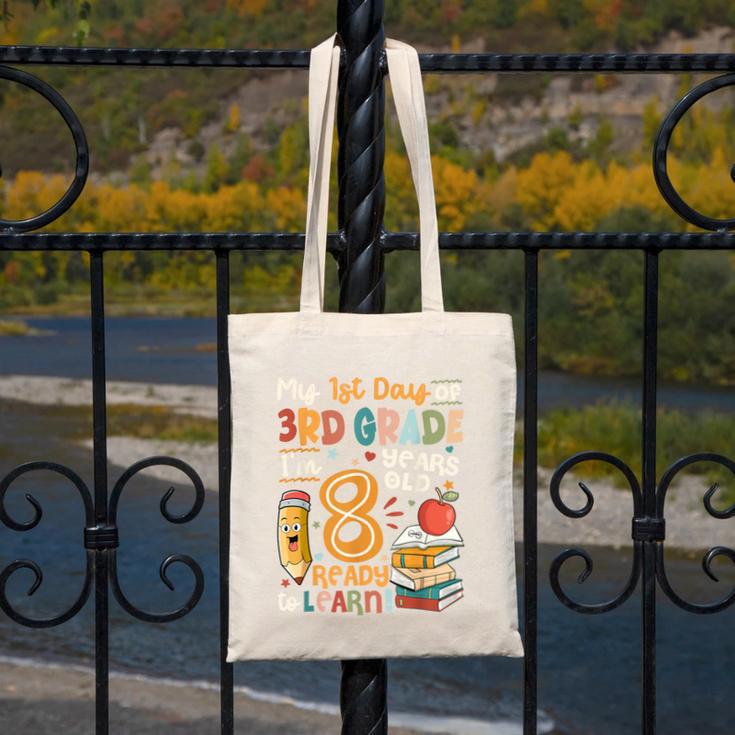 Cute My First Day Of 3rd Grade Back To School Boys Girls Canvas Tote Bag Cute My First Day Of 3rd Grade Back To School Boys Girls Canvas Tote Bag