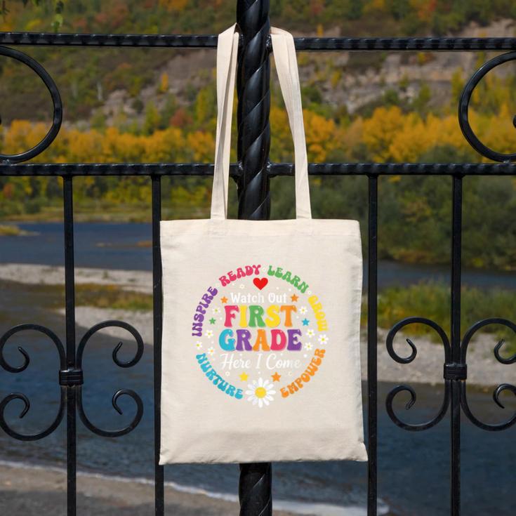 Cute Watch Out First Grade Here I Come Back To School Canvas Tote Bag Cute Watch Out First Grade Here I Come Back To School Canvas Tote Bag
